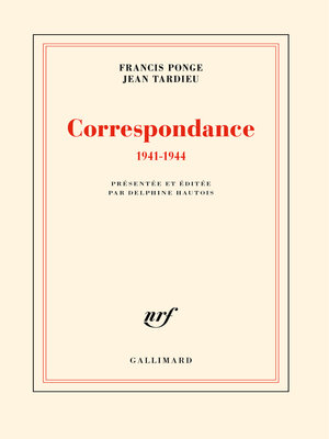 cover image of Correspondance (1941-1944)